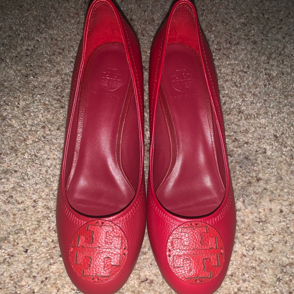 Red Tory Burch size 9 wedge heels